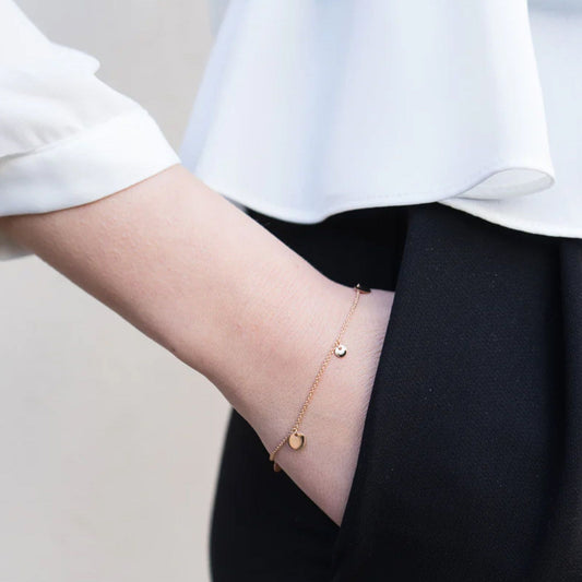 Bracciale Burato Paillettes donna in oro rosa e ciondoli tondi BN978-2