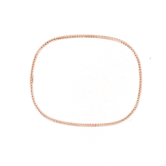 Bracciale donna rigido Fraboso Gioielli argento color rosé forma quadrata BR03695RO-1