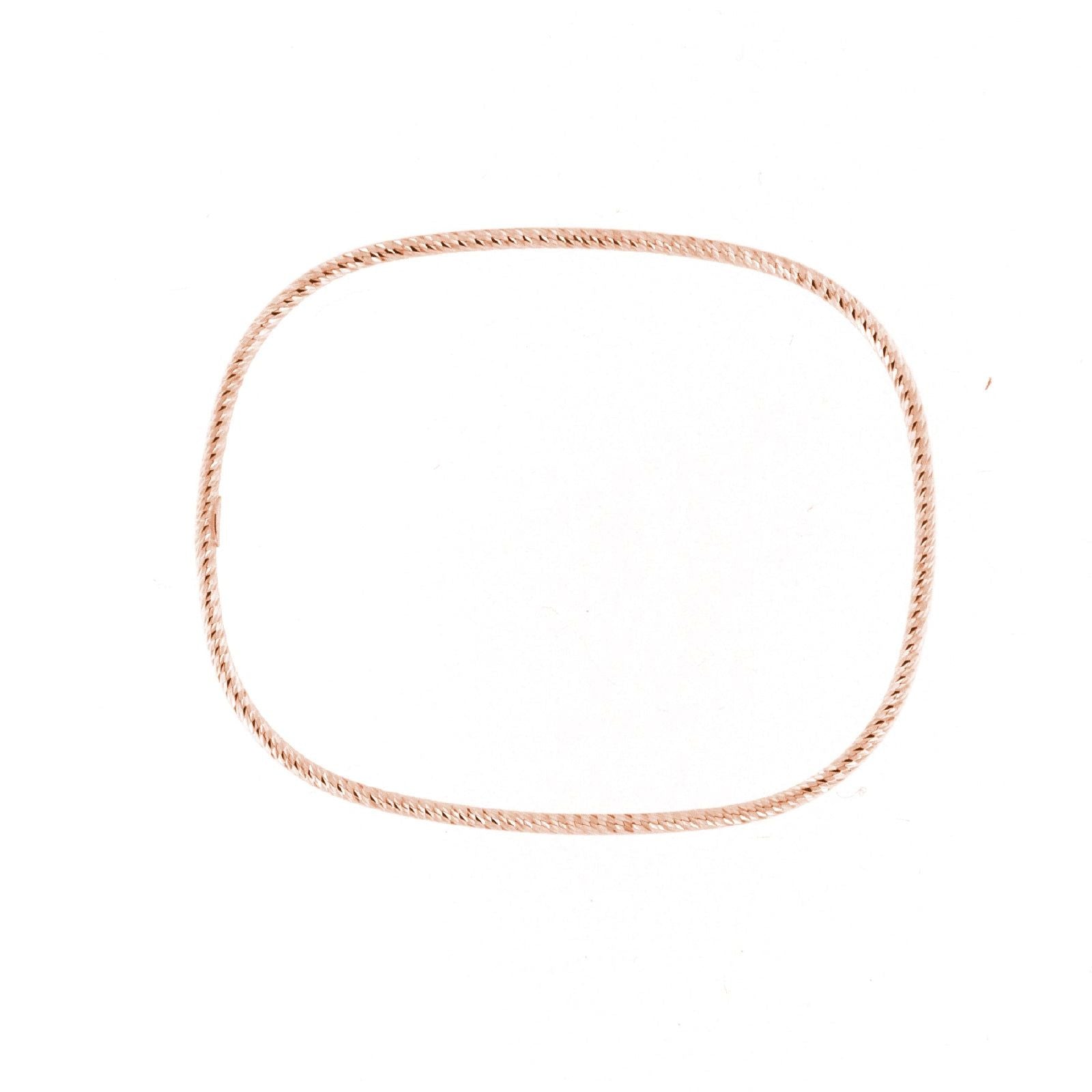 Bracciale donna rigido Fraboso Gioielli argento color rosé forma quadrata BR03695RO-1