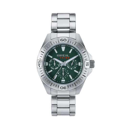 Orologio multifunzione Breil in acciaio con quadrante verde MISURA UNICA