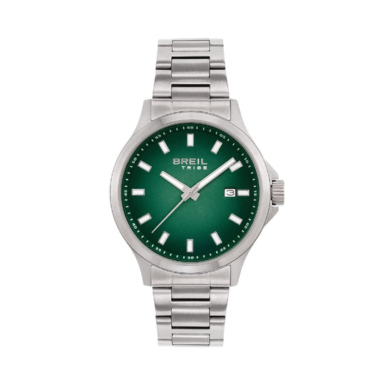 Orologio solo tempo uomo Breil Kai in acciaio con quadrante sfumato verde 41 mm