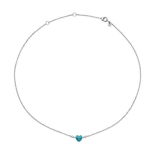 Collana donna Breil acciaio con turchese a cuore MISURA UNICA