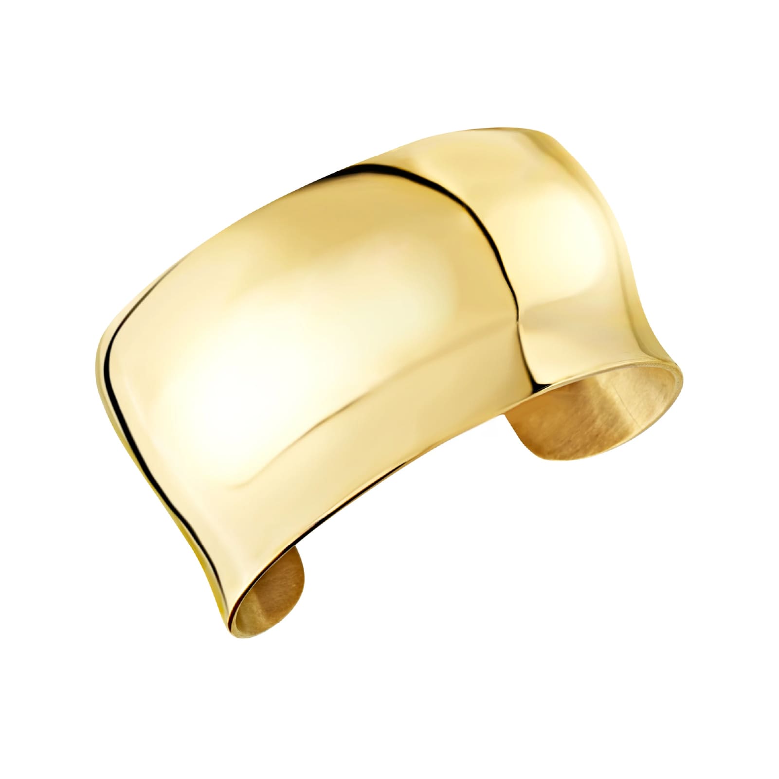 Bracciale Rigido Da Donna In Acciaio Al Titanio – 6 Mm, Rotondo, Dorato, Misura XL (19,8 Cm) Per Polsi Grandi