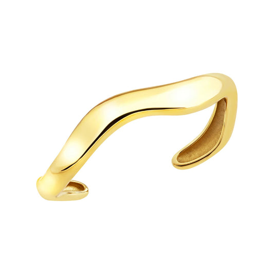 Bracciale rigido Breil Zig Zag in acciaio dorato da donna diamentro 5,8-4,5 cm