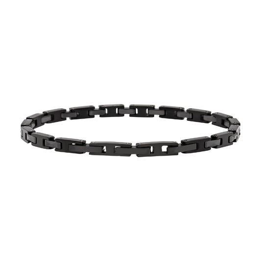 Bracciale Breil Ceramic Brick in acciaio pvd nero e ceramica Regolabile 17-22 cm