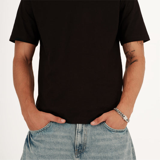 Collana Breil Steel & Spark uomo catena acciaio con zirconi 20 cm