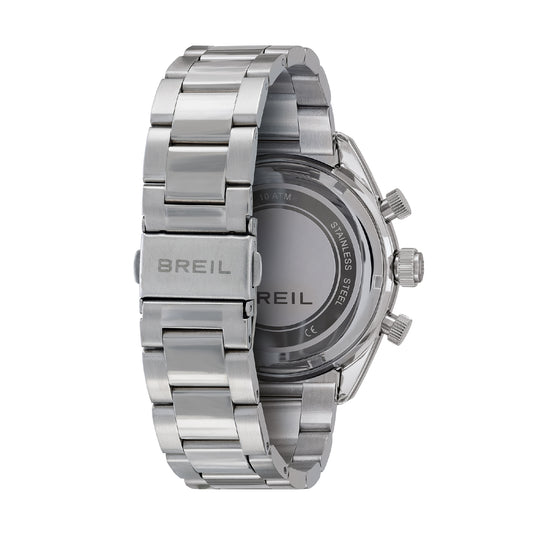 Orologio crono uomo Breil Vanguard in acciaio con quadrante crema e nero 43 mm MISURA UNICA