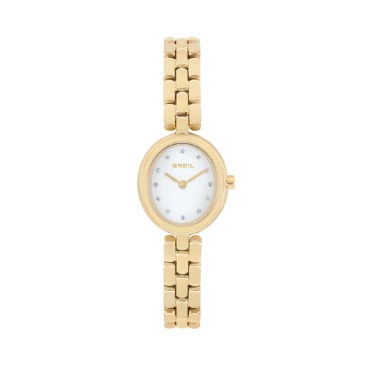 Orologio solo tempo ovale Breil Eclat in acciaio dorato donna MISURA UNICA