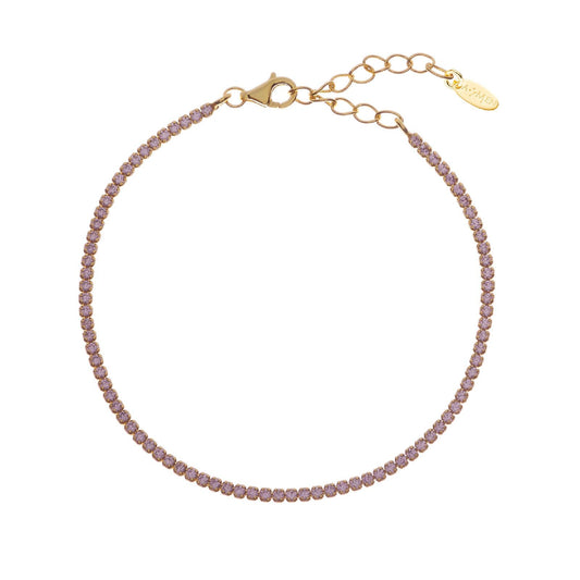 Bracciale donna Amen Tennis argento dorato zirconi rosa BT1GRO17-1