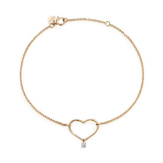 Bracciale catena Burato in oro giallo 18kt e diamante ct 0,02 Regolabile 15-17 cm