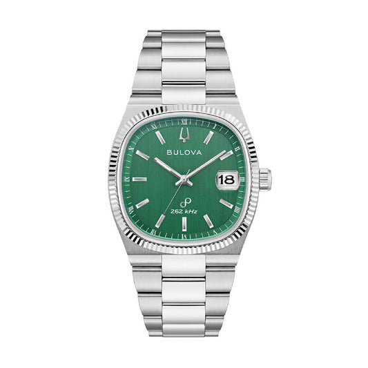Orologio solo tempo uomo Bulova in acciaio con quadrante verde MISURA UNICA