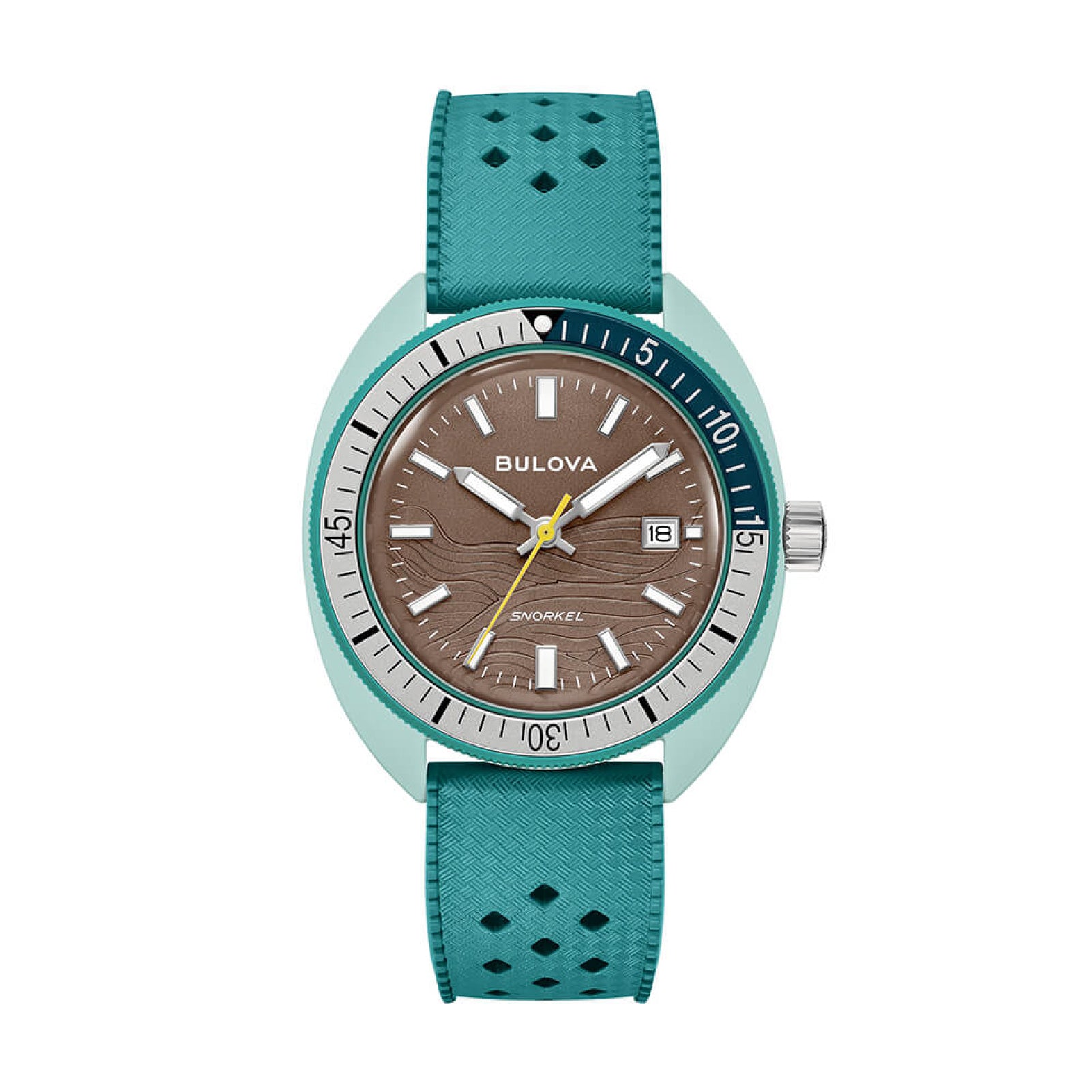 Orologio solo tempo uomo Bulova Snorkel in verde e marrone