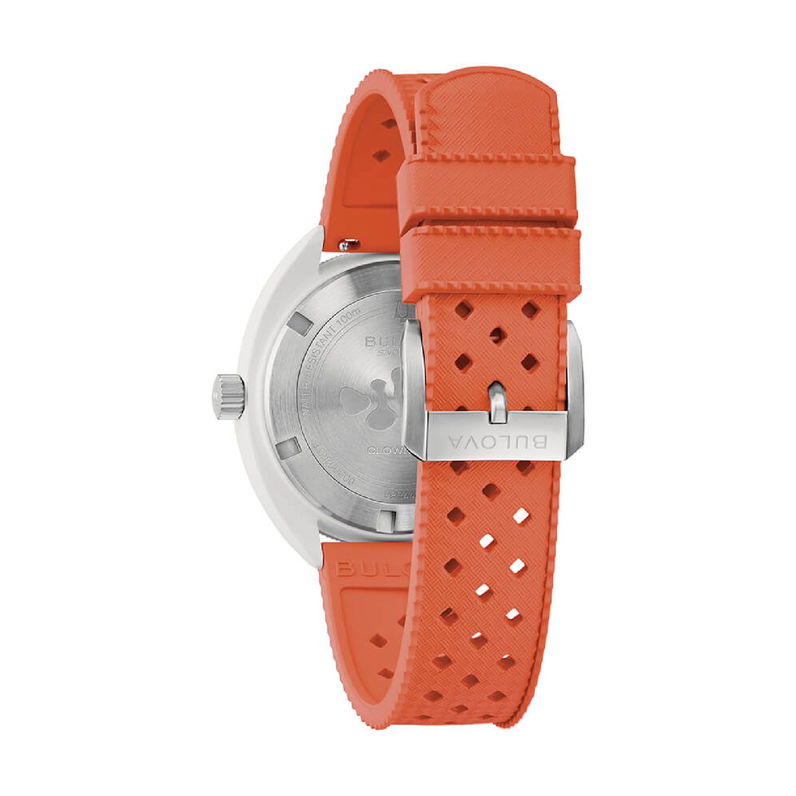 Orologio solo tempo uomo Bulova Snorkel in arancione e bianco MISURA UNICA