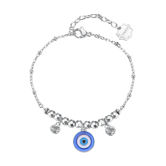 Bracciale donna Brosway acciaio occhio Nazar e cristalli 19 cm