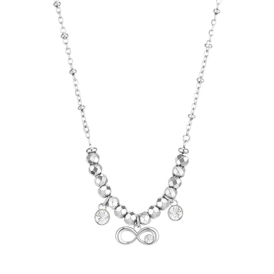 Collana donna Brosway in acciaio con infinito e cristalli MISURA UNICA