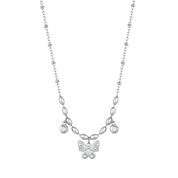 Collana donna Brosway in acciaio con farfalla e cristalli MISURA UNICA