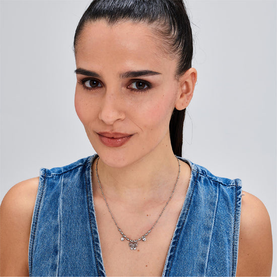 Collana donna Brosway in acciaio con farfalla e cristalli MISURA UNICA