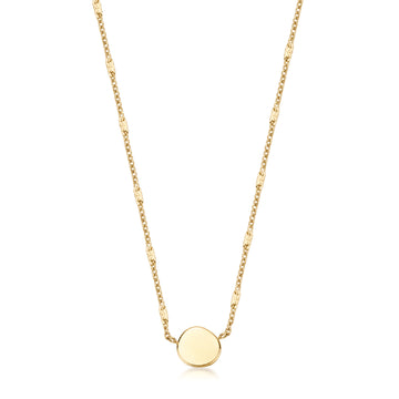 Collana lunga Brosway Essential acciaio oro e piastra centrale MISURA UNICA