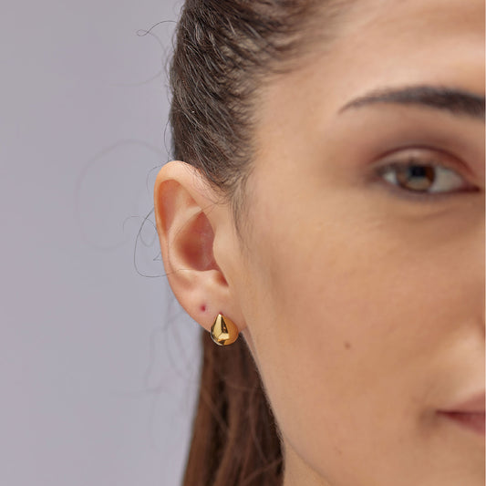 Orecchini lobo donna Brosway in acciaio oro forma a goccia MISURA UNICA