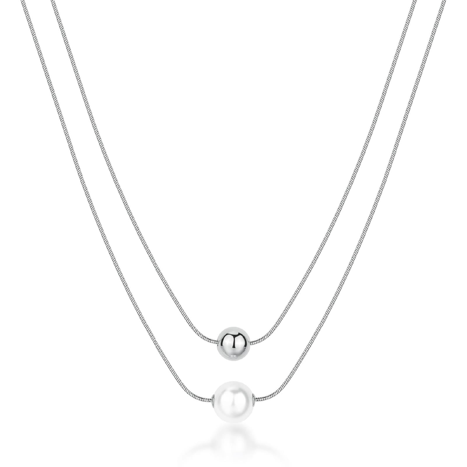 Collana girocollo Brosway in acciaio con sfera e perla MISURA UNICA