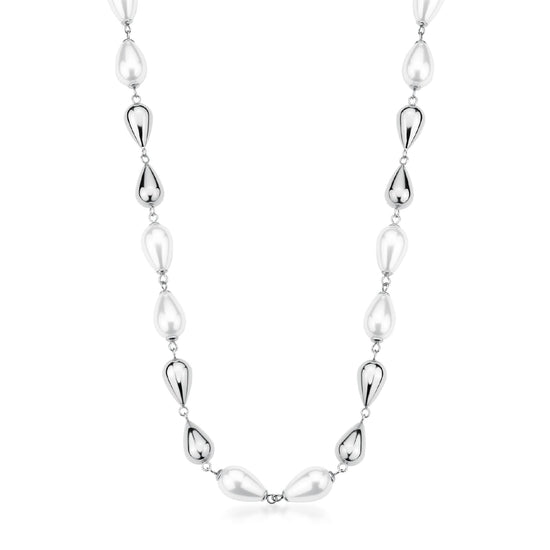 Collana da donna Brosway acciaio con elementi e perle MISURA UNICA