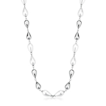 Collana da donna Brosway acciaio con elementi e perle MISURA UNICA