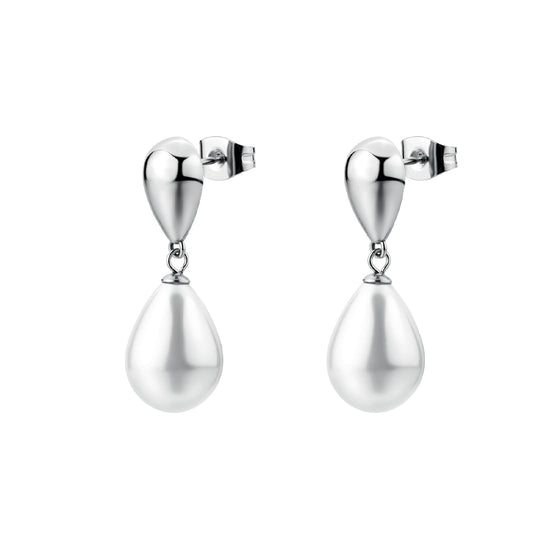 Orecchini donna Brosway in acciaio con elementi e perle MISURA UNICA