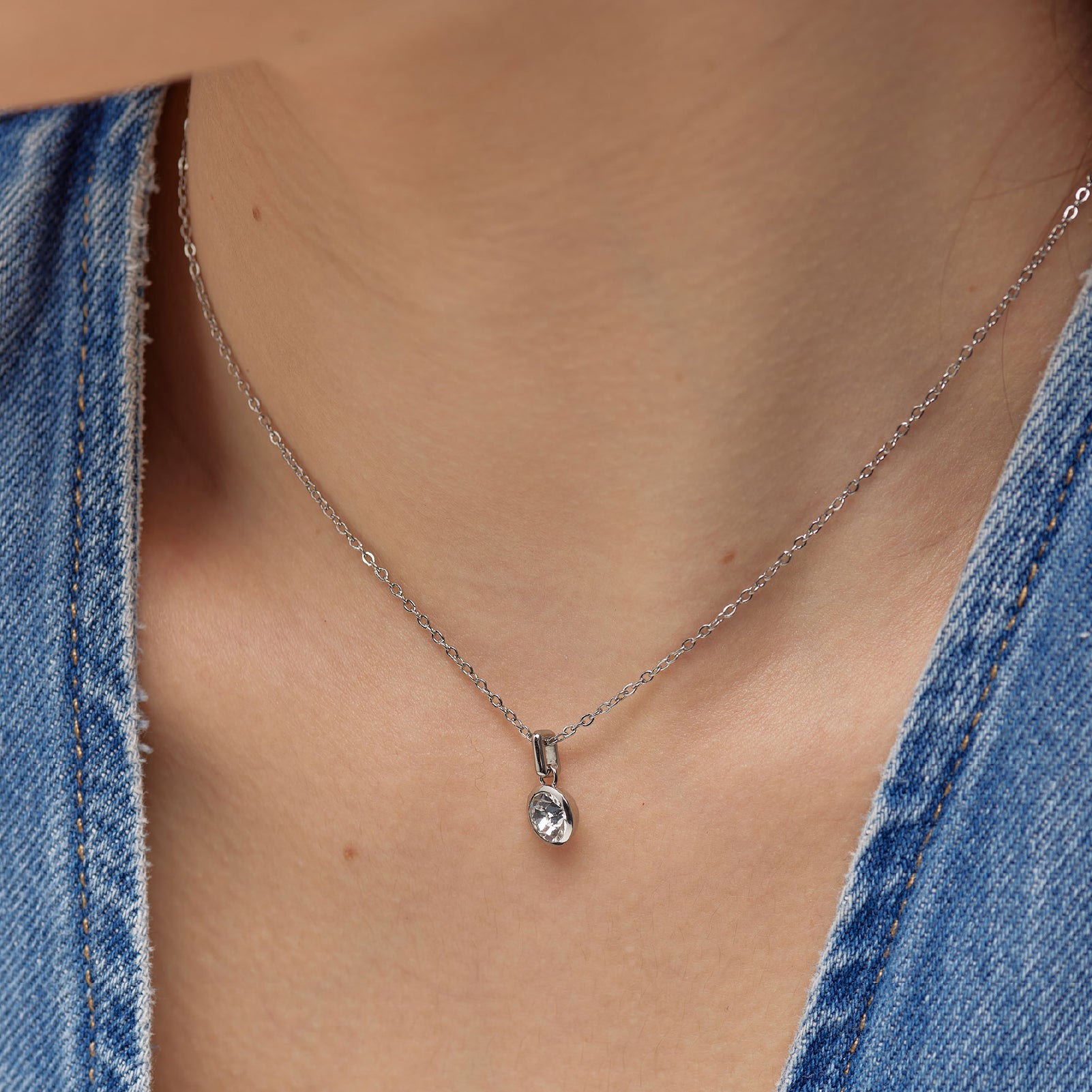 Collana punto luce da donna Brosway in acciaio con cristallo MISURA UNICA