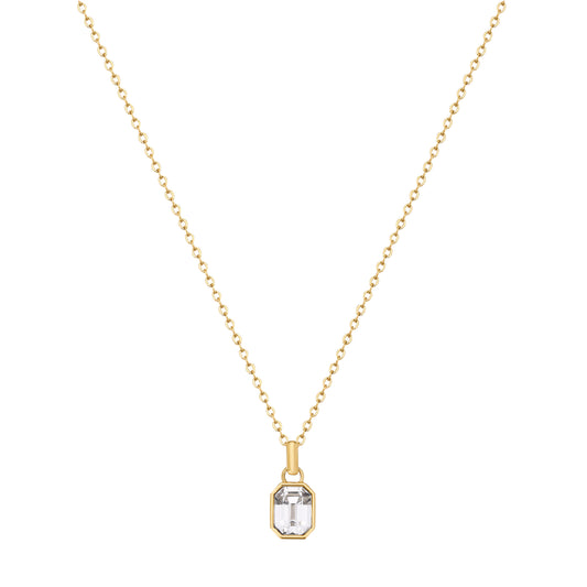 Collana punto luce donna Brosway acciaio oro con cristallo MISURA UNICA