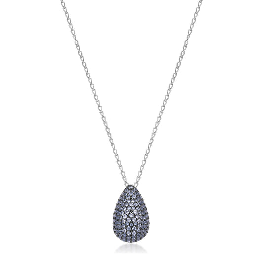 Collana con pendente Brosway Fancy in argento e zirconi azzurri BW.FCL114