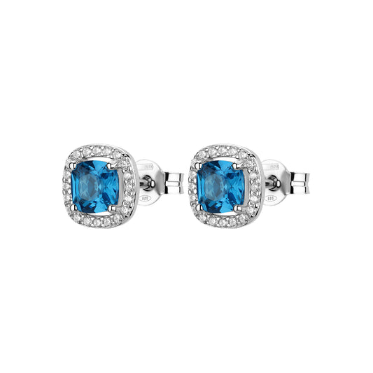 Orecchini a lobo Brosway Fancy argento con zirconi blu MISURA UNICA