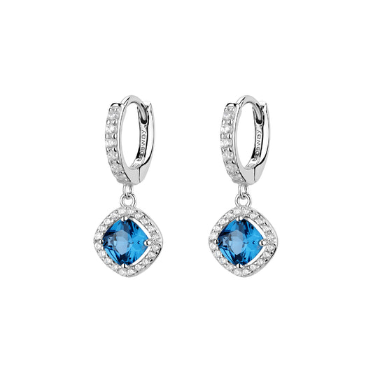 Orecchini pendenti Brosway Fancy argento con zirconi blu MISURA UNICA
