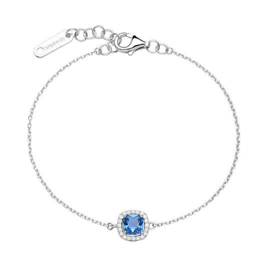 Bracciale Brosway Fancy argento con zirconi bianchi e blu 18 cm
