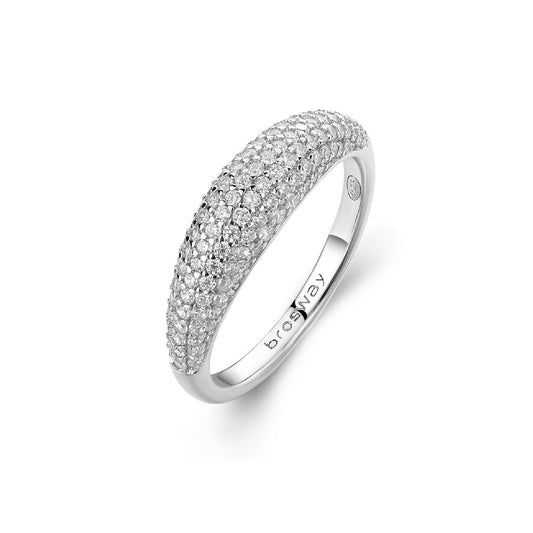 Anello Brosway Fancy in argento rodiato con zirconi bianchi BW.FIW130
