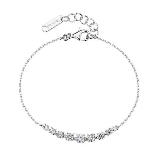 Bracciale catena Brosway Fancy argento zirconi bianchi 18 cm