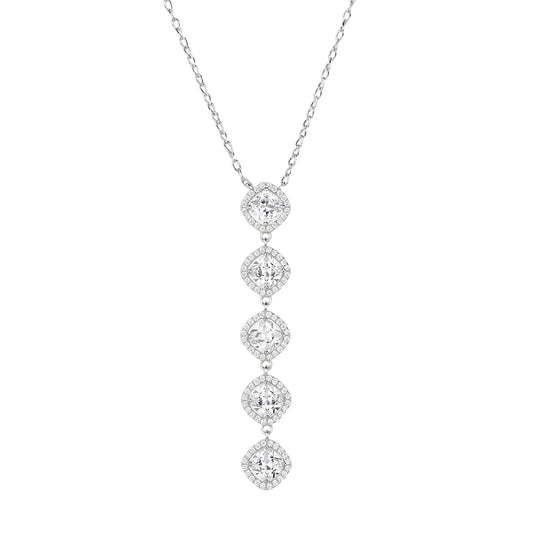 Collana Brosway Fancy in argento con zirconi pendenti MISURA UNICA