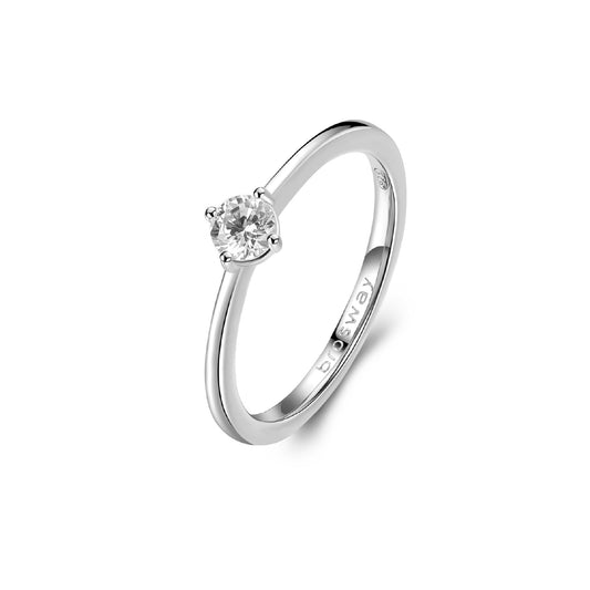 Anello solitario Brosway Fancy in argento con zircone bianco BW.FIW76