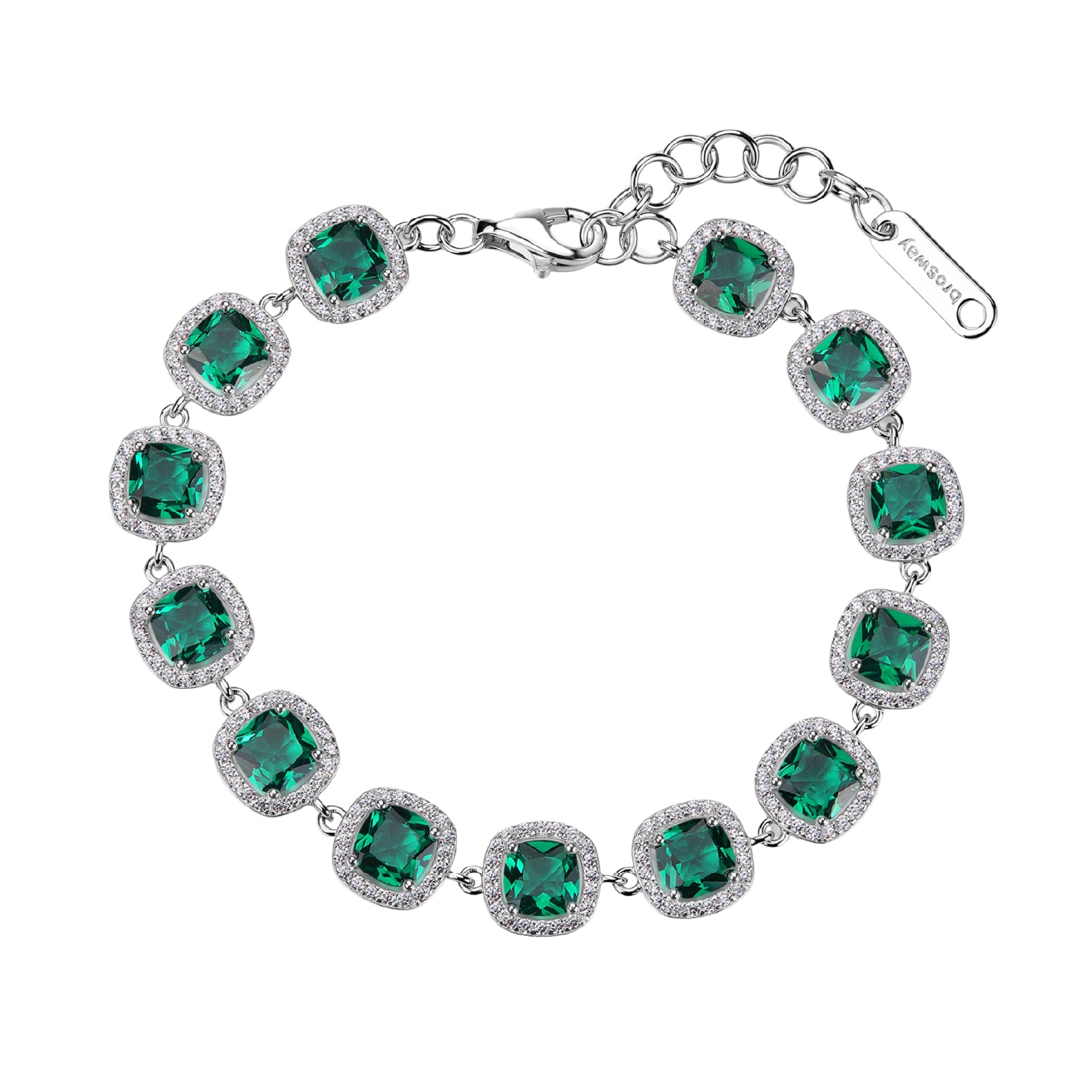 Bracciale Brosway Fancy in argento con zirconi verdi