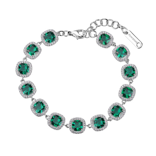Bracciale Brosway Fancy in argento con zirconi verdi 18 cm
