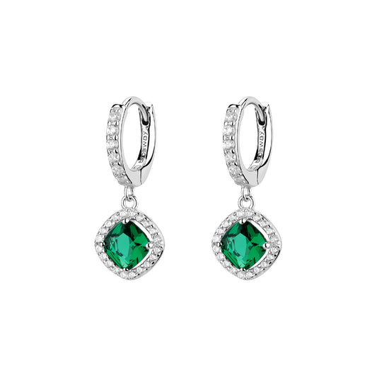 Orecchini pendenti Brosway Fancy in argento zirconi verdi MISURA UNICA