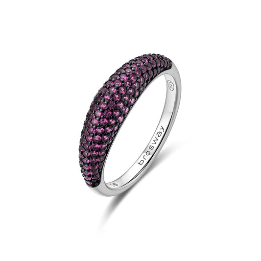 Anello Brosway Fancy in argento con zirconi rossi da donna BW.FPR128