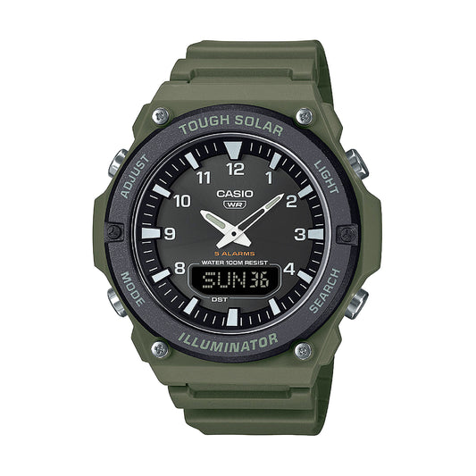 Orologio Casio solo tempo in resina verde militare e nero MISURA UNICA