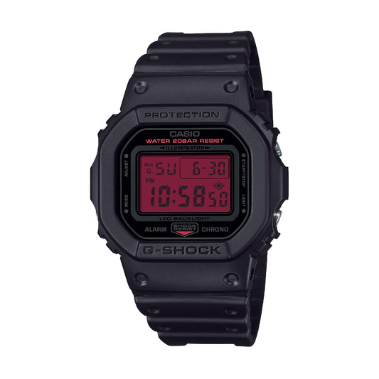 Orologio Casio digitale in resina nero con quadrante bordeaux MISURA UNICA