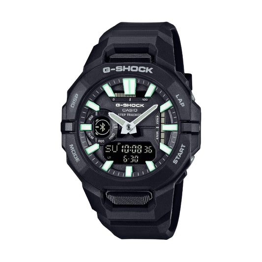 Orologio Casio analogico digitale in resina nero con collegamento bluetooth MISURA UNICA