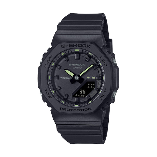 Orologio Casio analogico digitale in resina nero con dettagli gialli MISURA UNICA