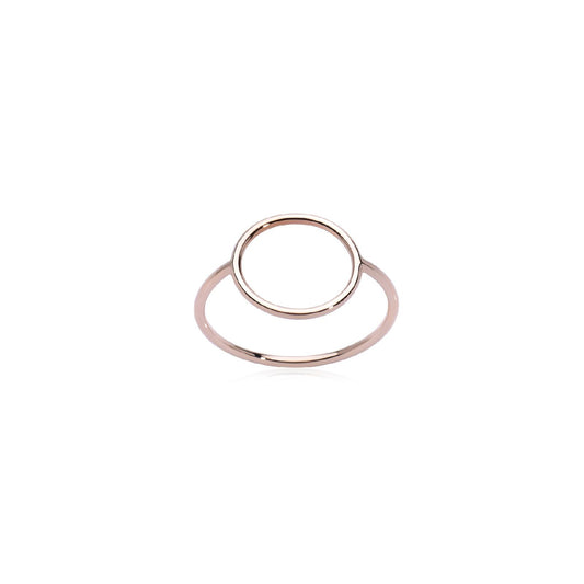 Anello Burato Linee ed Archi donna oro rosa con cerchio 12mm CA398-1