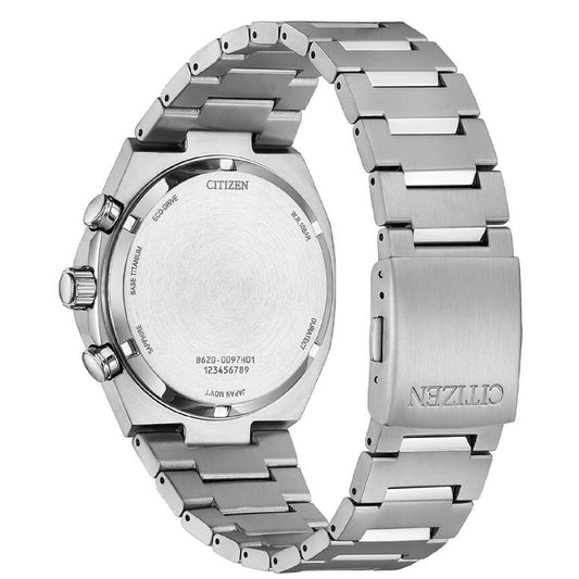 Orologio crono uomo Citizen in titanio quadrante turchese 42mm CA4610-85M-2
