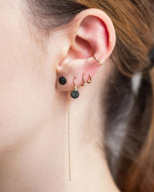 Mono orecchino destro a spirale da donna della collezione Burato Linee ed Archi in oro rosa 18 kt CB361