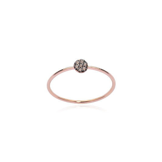 Anello donna Burato Paillettes oro rosa diamanti marroni 0,04ct CF312-1