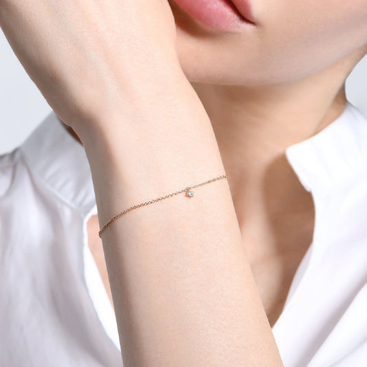 Bracciale Burato Solitaire donna oro rosé diamante 0,05ct CL458-2